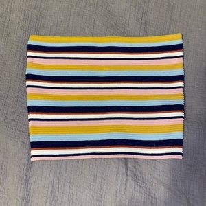 Multi colored tube top